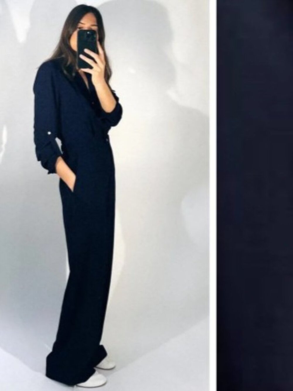 Zara Golden Button Relaxed Fit Jumpsuit